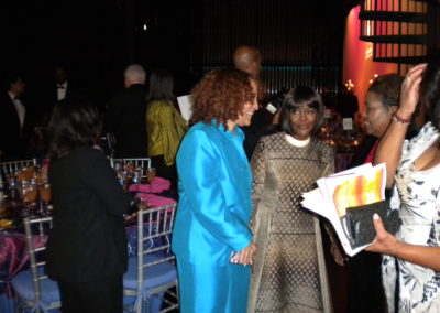 Iqua Colson, Cicely Tyson and Laura Trimmings backstage at the Cicely L. Tyson School opening, October 2009