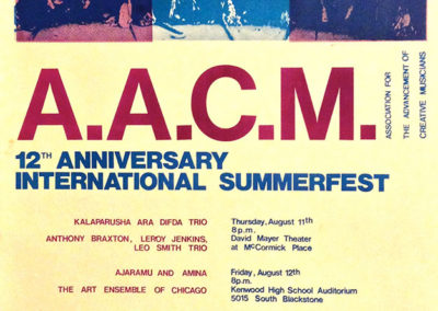 Poster: AACM 12th Anniversary International Summerfest