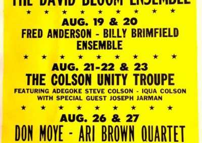 Poster: The Jazz Medium, Chicago, featuring the Colson Unity Troupe