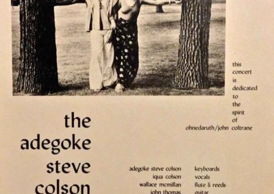 Flyer: The Adegoke Steve Colson Septet, Septet for Ohnedaruth