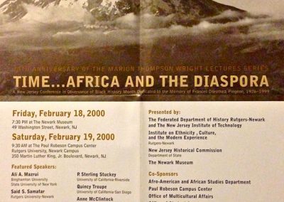 Flyer: Time… Africa and the Diaspora