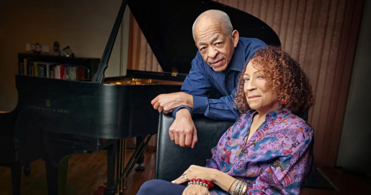 Adegoke Steve Colson and Iqua Colson at a grand piano