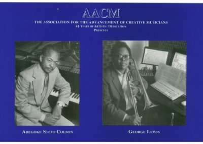AACM concert programme featuring Adegoke Steve Colson